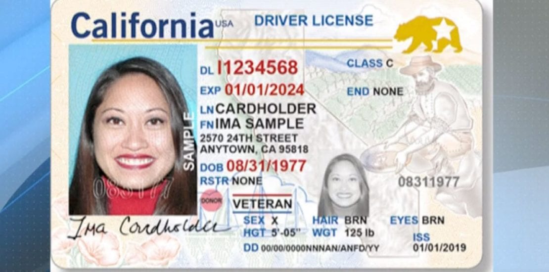 document number on drivers license california